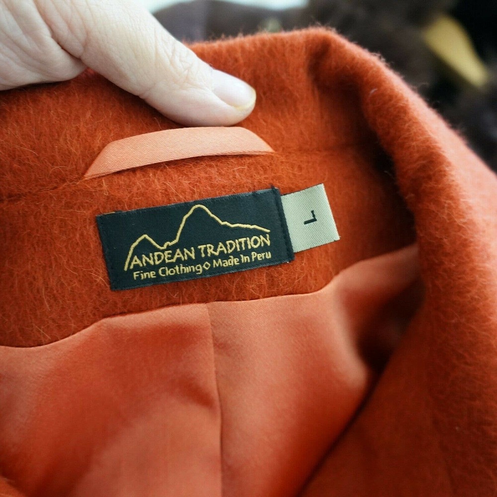 Andrean Tradition Jacket 100% Baby Alpaca Peruvian - Picture 8 of 9